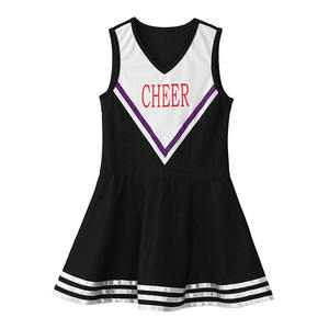 Quick-Dry Black <b>Cheerleader</b> Uniforms Professional Dancing <b>Skirt</b> Made in Pakistan for Girls - Product Image 3