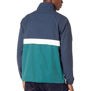 Veste coupe-vent de style urbain à demi-zip, blocs de couleur, revêtement, en nylon, pour le sport, avec remise en gros, marque privée, faible MOQ - Product Image 3