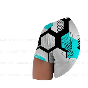 Camiseta de algodón de gimnasio para hombre con logotipo personalizado, camiseta de manga corta con estampado de secado rápido digital liso, tejido pesado, estilo formal de talla grande - Product Image 2