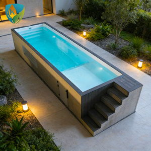 <span class=keywords><strong>Piscine</strong></span> hors sol de haute qualité en fibre de verre, jacuzzi extérieur, <span class=keywords><strong>piscine</strong></span> à débordement avec terrasse pour jardin et cour arrière - Product Image 5