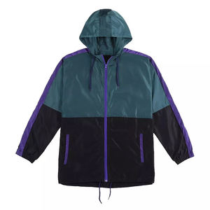 แจ็กเก็ตมีฮู้ดกันน้ำสำหรับกิจกรรมกลางแจ้งเสื้อกันลมสีดำสีน้ำเงินเข้มน้ำหนักเบาสำหรับผู้ชาย - Product Image 6