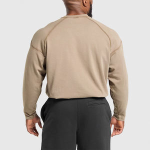 Men High Quality Cotton Fleece <b>Oversized</b> <b>Hoodie</b> Reglan Sleeve Pullover Sweatshirts with Contras <b>Stitch</b> for Fall & Winter Outfits - Product Image 5