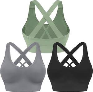 Soutien-gorge de sport pour femme de qualité supérieure, ultra confortable et respirant, devant pour la course à pied et l'entraînement - Spandex/Nylon flexible, tailles adultes - Product Image 1