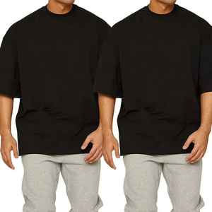 230G Tee luxe t-shirts col rond T-shirt couleur unie Simple ample décontracté Offre Spéciale hauts t-shirts Simple hommes T-shirt - Product Image 4