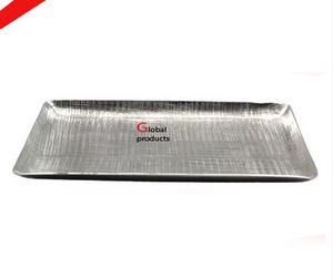 Plateau de service en acier inoxydable en métal argenté brillant 2025 pour restaurant et bar d'hôtel - Product Image 5