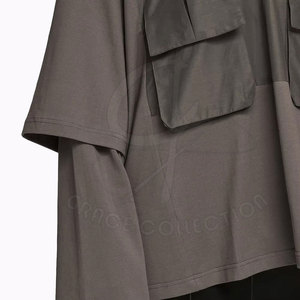 Fabricant d'usine T-shirts unis lourds 100% coton femmes T-shirts double couche avec tissu personnalisable - Product Image 5