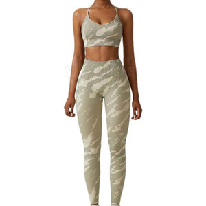 Hot Sale Best Quality Women Yoga Set 2 Piece Solid Elastic Waist Eco-Friendly Lightweight Breathable Outdoor Use Wholesale - Product Image 1