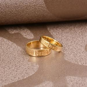 Color dorado hasta la muerte delicado anillo de banda de plata Venta caliente tendencia apilamiento aniversario regalo banda anillo promesa banda anillo - Product Image 1