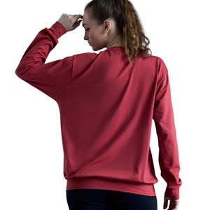 เสื้อกันหนาวผ้าฝ้ายมีฮู้ดสำหรับผู้หญิงพิมพ์โลโก้แบบสวมหัว - Product Image 3