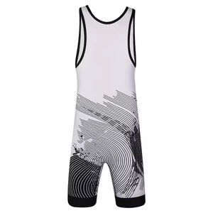 Vente en gros Polyester épais Spandex Wrestling Singulet Personnalisable One Piece Arts Martiaux Uniforme Vente personnalisée - Product Image 3