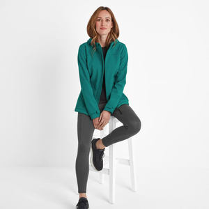Veste Softshell longue Keld pour femmes sarcelle de qualité supérieure prix usine manches longues et coupe-vent vestes de course en plein air pour femmes - Product Image 4