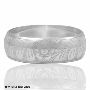 กำไลข้อมือทองเหลืองลายดอกไม้สไตล์วินเทจ ชุบเงินโบราณ ลายดอกไม้โดดเด่น ของขวัญสำหรับเธอ - Product Image 1