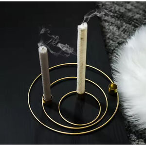 Bougeoir rond en métal vintage Vaisselle design classique Bougeoir Chandelier Vente en gros Noël et tout usage festif - Product Image 1