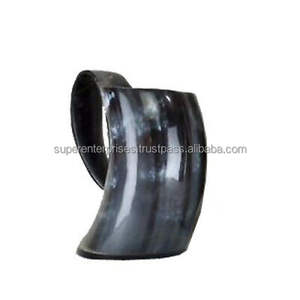 Tasse en corne de couleur claire, meilleur décor d'intérieur, conception de matériau Unique avec couleur naturelle, tasse à boire hautement conçue - Product Image 4