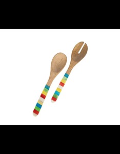 Handmade Designer Resin Handle Natural Acacia Wood Eating Spoon Set Good Quality Handcrafts Item <b>Small</b> Spoon - Product Image 3
