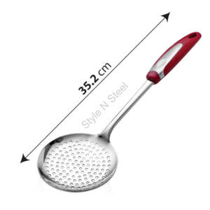 Premium Stainless Skimmer Stainless Steel Mesh Skimmer <b>Colanders</b> and <b>Strainers</b> Cooking Frying - Product Image 4