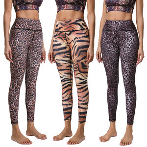 Entrenamiento Fitness Correr Cintura alta Sublimación Mujeres Gimnasio Pantalones Tiger Stripe Leopard Impreso Cintura elástica, Yoga Leggings Medias - Product Image 1