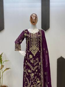 Party Wear Look Beautiful Top And Bottom Avec Dupatta - Product Image 5
