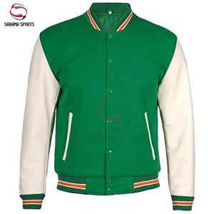 Chaqueta Varsity de Béisbol para Hombre, Estilo Urbano, con Mangas de Cuero, Personalizable, Precios al por Mayor, Temporada de Invierno - Product Image 2