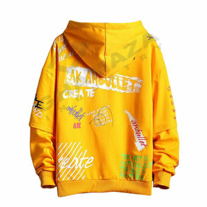 Heavy Weight French Terry Oversized Zip up Hoodie DTG Print Acid Washed Hoodie Hombres Double Hood Boxy Oversized Hoodie para hombres - Product Image 2