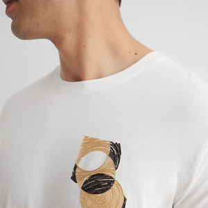 Camiseta de algodón estampada de manga corta con cuello redondo de verano/camisetas en blanco con cuello redondo de alta calidad al por mayor - Product Image 3