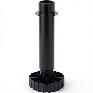 Adjustable <b>Table</b> Base Foot <b>Black</b> Plastic 130mm -6/+30mm Range HETTICH Pack of 10 - Product Image 3