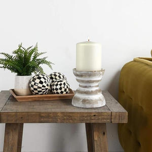 Mini bougeoir en bois de haute qualité bougeoirs en bois de manguier massif support pour éclairer la fête de noël décoration de la maison exportation - Product Image 5