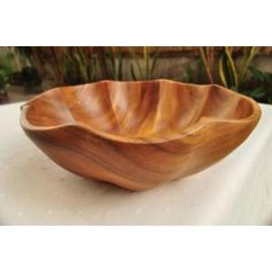 Cuenco artístico de madera para servir hecho a mano con materiales sostenibles diseñados para mejorar su estilo de comedor y servicio - Product Image 3