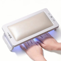 Lampe de séchage de vernis à ongles en gel 2in1 Lampe de salon de manucure Soft Hand Rest Pliable uv Nail Lamps
