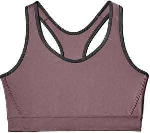 Soutien-gorge de sport imprimé sublimé personnalisé avec logo OEM Quatre aiguilles Six lignes Spandex Haut court dos nu sans couture Yoga Gym Fitness - Product Image 3