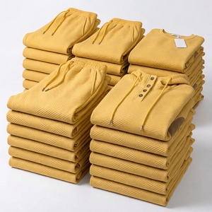 Ensemble de survêtement sportif pour homme personnalisé, veste et pantalon, vêtements d'entraînement confortables, vente en gros - Product Image 3