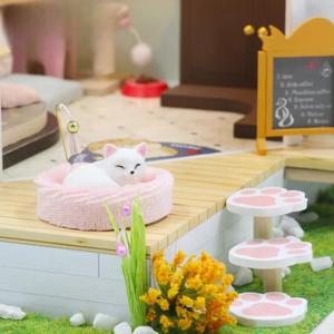 <span class=keywords><strong>Casa</strong></span> <span class=keywords><strong>de</strong></span> Muñecas en Miniatura M2111 Cat Cafe Garden, <span class=keywords><strong>Casa</strong></span> <span class=keywords><strong>de</strong></span> Muñecas <span class=keywords><strong>de</strong></span> Madera <span class=keywords><strong>para</strong></span> <span class=keywords><strong>Niñas</strong></span> con Luz - Product Image 5