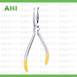 Alicates de Ortodoncia AHI con Punta de Rejilla, Instrumento de Acero Inoxidable, Mango Plateado, Rectos, Manuales, Calidad Premium - Product Image 4