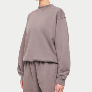 Sweatshirts décontractés pour femmes en molleton 100% coton, couleur personnalisée, logo frontal, service OEM - Product Image 3