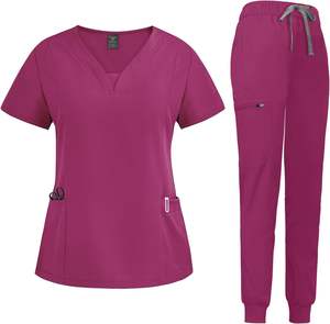 Ensembles de costumes de gommage en gros de qualité supérieure Uniformes médicaux d'hôpital Médecins Infirmières Logo personnalisé Vêtements d'allaitement - Product Image 1