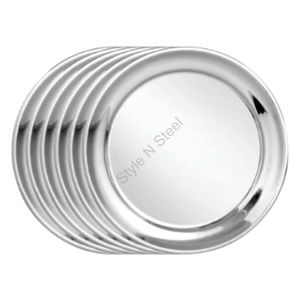 Acero inoxidable de calidad superior Durable 6 piezas Colección de placa de acero inoxidable Espejo de diseño elegante clásico - Product Image 1