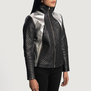 Veste en cuir pour femmes de qualité supérieure avec capuche coupe-vent détachable à col montant Design tricoté respirant pour la saison automne hiver - Product Image 2