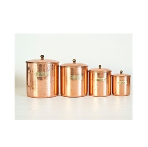 Ensemble de bidons en or en métal fait à la main pour la maison et les ustensiles de cuisine Vaisselle Boîte de rangement des aliments au meilleur tarif - Product Image 5