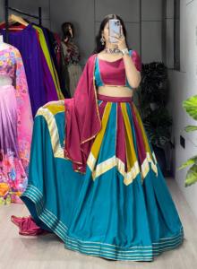 Bollywood Design Chinon avec dentelle Lehenga Choli Fabricant et fournisseur de Surat au taux le plus bas - Product Image 6