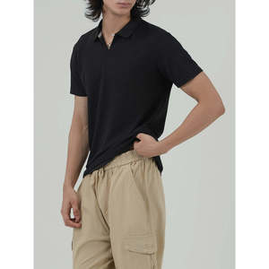ZARYN Polo tricoté de haute qualité MC2343 Coupe décontractée classique Uni à carreaux foncés Brodé Écologique Options grandes tailles - Product Image 3