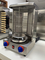 Machine à shawarma au gaz Campbon ZH-9211R, mini, en acier inoxydable, avec rotation verticale, pour restaurant, snack-bar