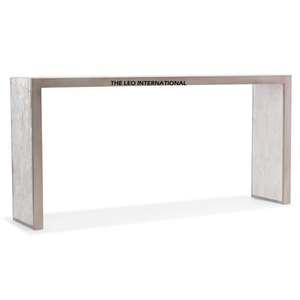 Mesa Rectangular de Madera de Color Natural con Aspecto Elegante Madre Perla Sala de Estar Mesa Consola Uso - Product Image 5