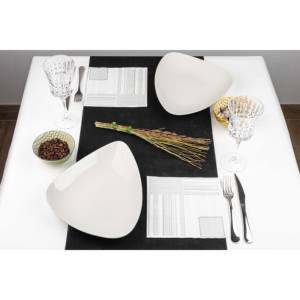 Serviettes imprimées Campos grises 40x40cm, Bambutex Naturel, 600 pièces, B2B - Product Image 2