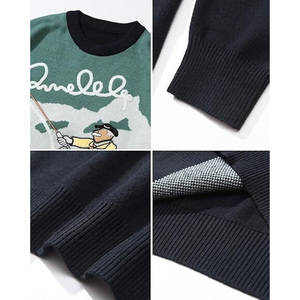 Pull en mohair décontracté pour hommes pull à manches longues à la mode tricots confortables et chauds tenue streetwear d'automne et d'hiver - Product Image 6