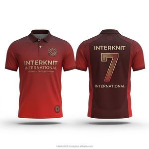 เสื้อโปโลผู้ชายผ้าโพลีเอสเตอร์ระบายอากาศได้ดี สไตล์ซับลิเมชั่น พร้อมโลโก้แบบสั่งทำพิเศษ - Product Image 6