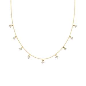 Collar con Colgante de Diamante de Laboratorio de Nueve Redondos de 0.90 Quilates, Joyería de Lujo de Oro Sólido para Bodas y Colección de Regalos Premium - Product Image 5