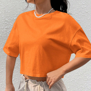 เสื้อครอปแฟชั่นฤดูร้อนสำหรับผู้หญิงเสื้อยืดเสื้อครอปสำหรับผู้หญิงออกแบบด้วยตัวเองเสื้อยืดผ้าฝ้าย - Product Image 3