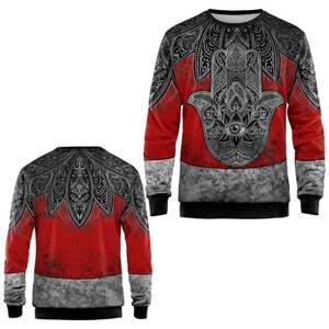 Sweat-shirt à col rond personnalisé en polyester 100% de 480 g, épais, pour l'hiver, unisexe, thermique - Product Image 6