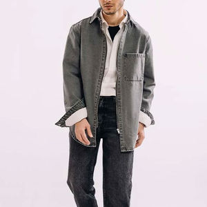 2024 Mejor llegada Estilo vintage Camisa de manga corta de mezclilla para hombres Alta calidad 100% Algodón Precio al por mayor - Product Image 1