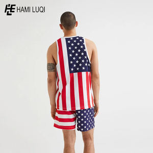 Venta al por mayor de alta calidad logotipo personalizado e impresión de formación 100% poliéster de doble capa de compresión de los hombres cortos - Product Image 5